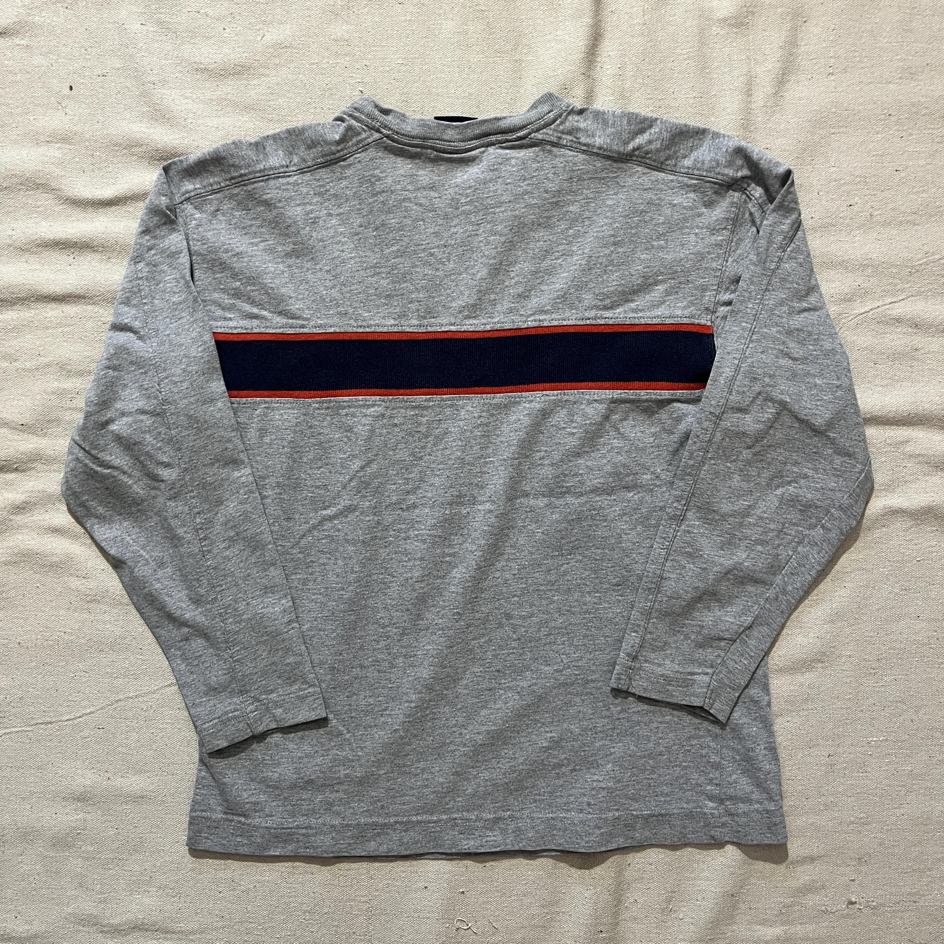 Vintage 00s Y2K Kids Youth Gap Striped Longsleeve T-shirt Gray