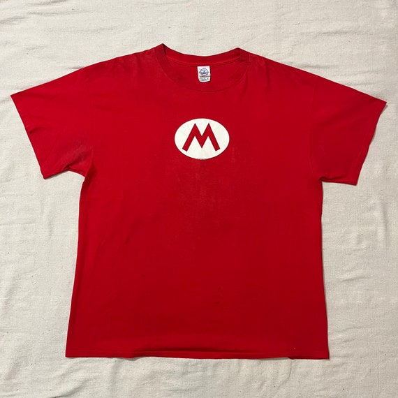Vintage 00s Y2K Mario Nintendo Video Game Graphic T-shirt