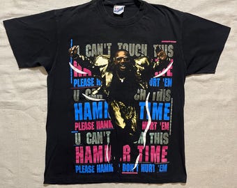 Vintage 80s MC Hammer Graphic T-shirt: U Can't Touch This Rap Tee