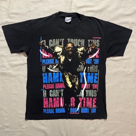 Vintage 80s MC Hammer Graphic T-shirt: U Can't Touch This Rap Tee