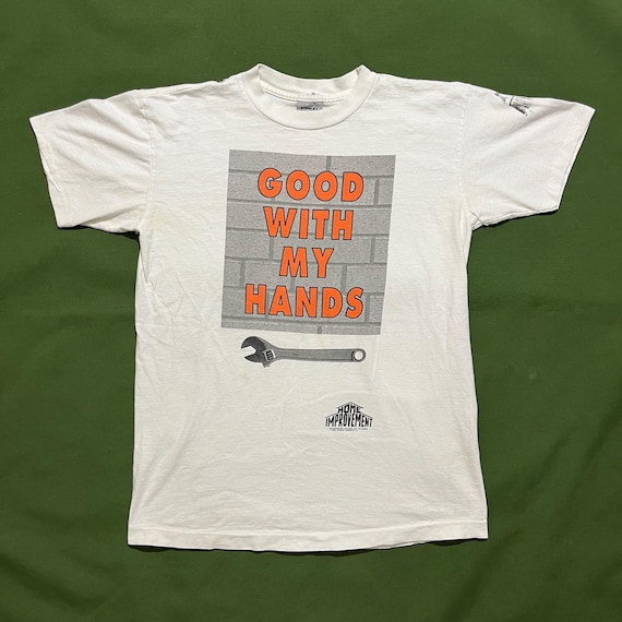 Vintage 90s Home Improvement Tim Allen Graphic Tee White Large