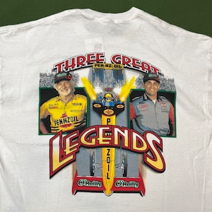 Vintage 00s Y2K Pennzoil O’Reilly’s Racing Racecar Graphic T-Shirt White XL