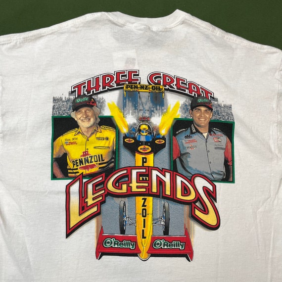 Vintage 00s Y2K Pennzoil O'reilly's Racing Racecar Graphic T-shirt