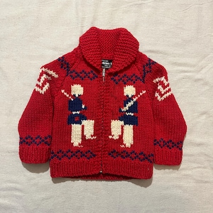 Vintage 90s Adrien Racine Kids Cowichan Sweater - British Guard