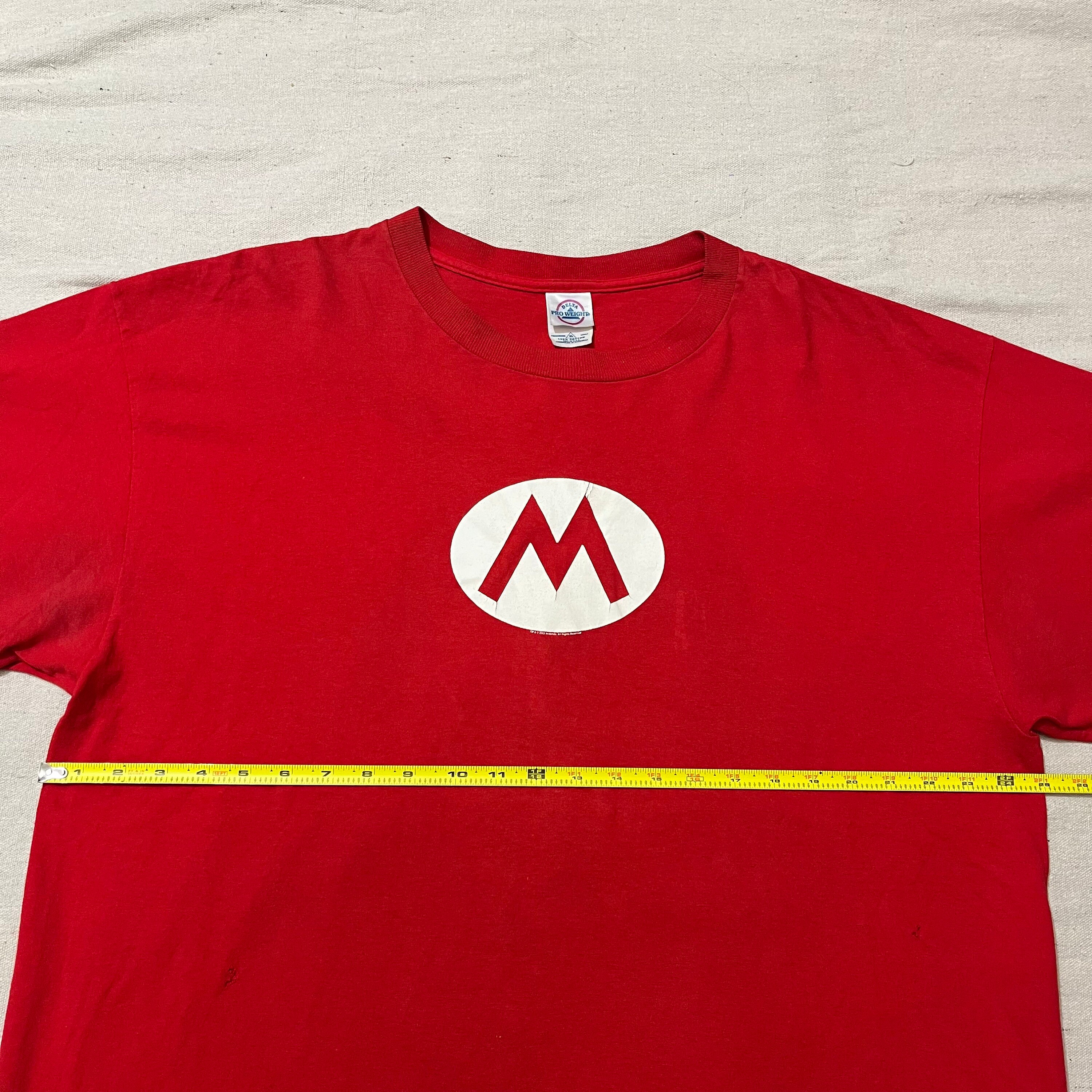 Vintage 00s Y2K Mario Nintendo Video Game Graphic T-shirt Red XL 
