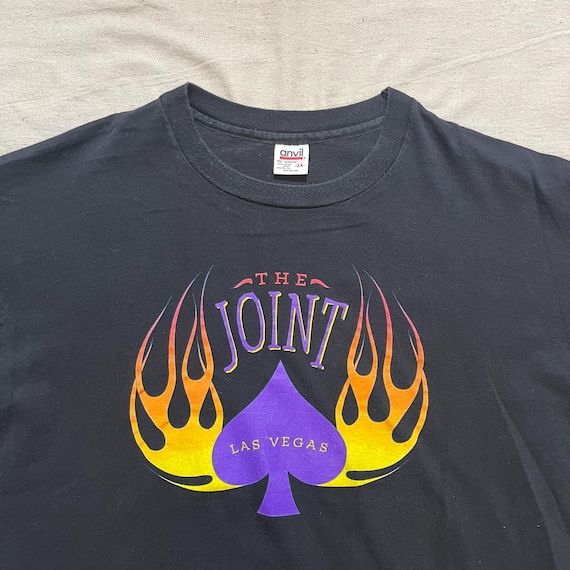 Vintage 90s Hard Rock Cafe T-shirt: the Joint Flame Logo, Black