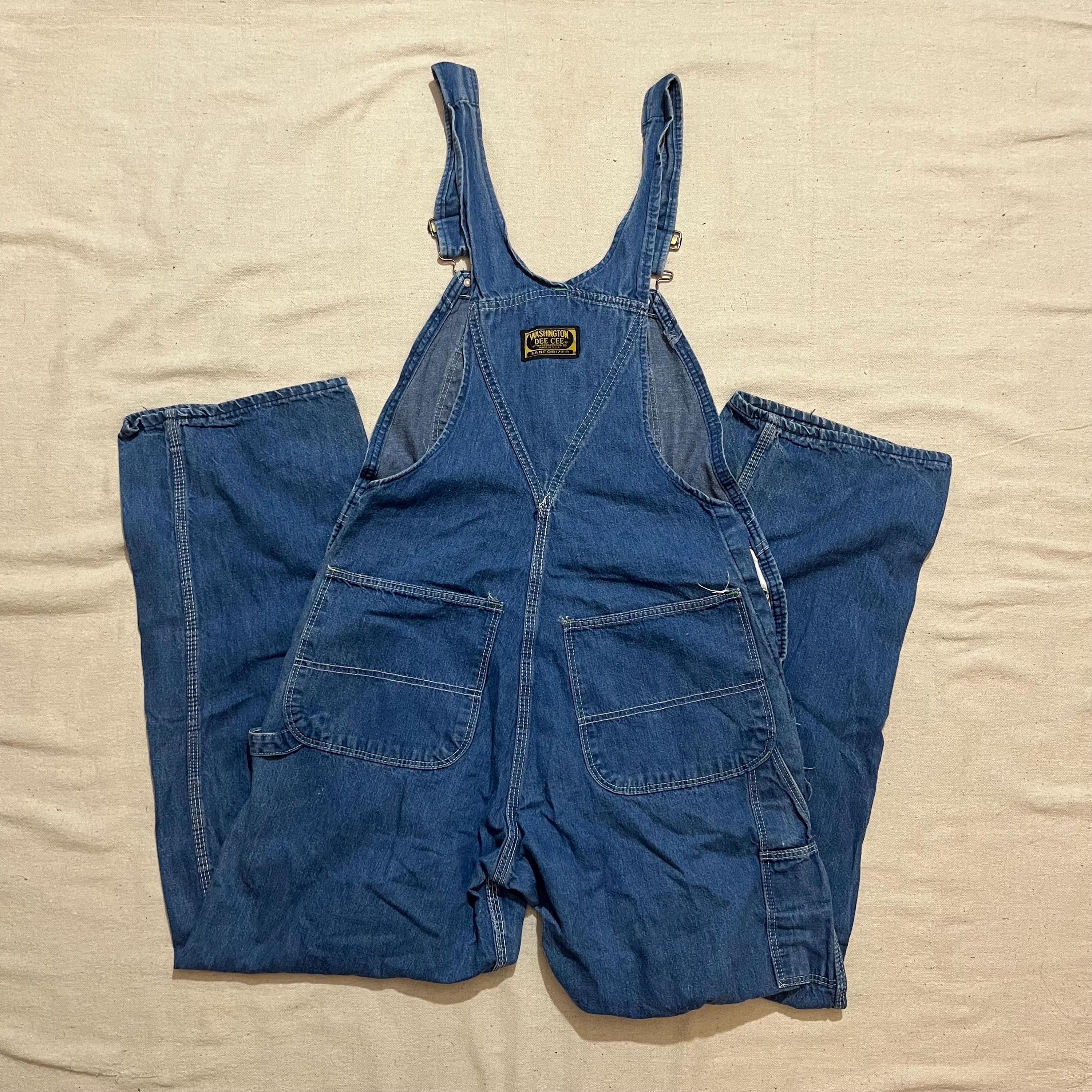 Vintage 60s/70s Dee Cee Sanforized Denim Overalls Blue Size L/XL 