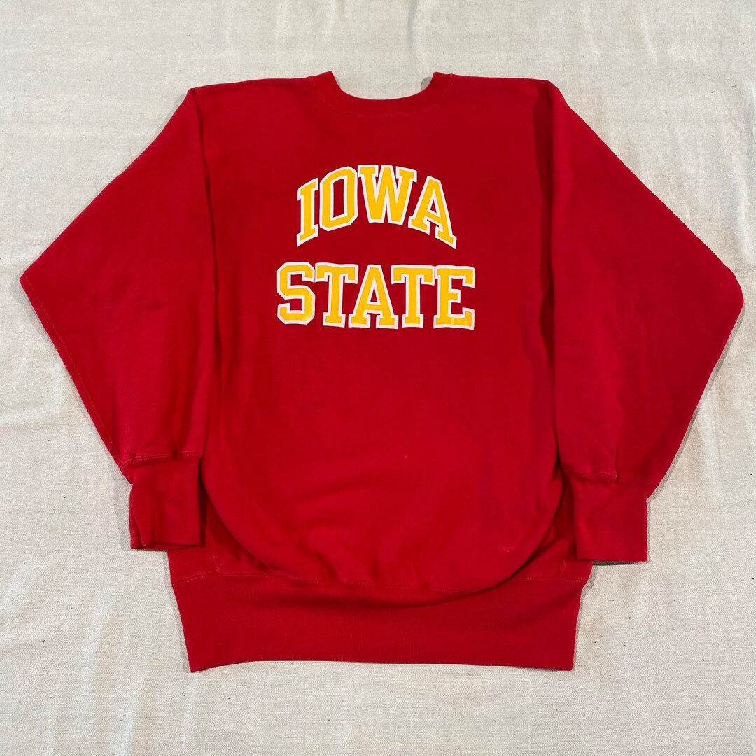 Vintage 90s Iowa State Champion Reverse Weave Crewneck Sweatshirt Red 2XL Etsy