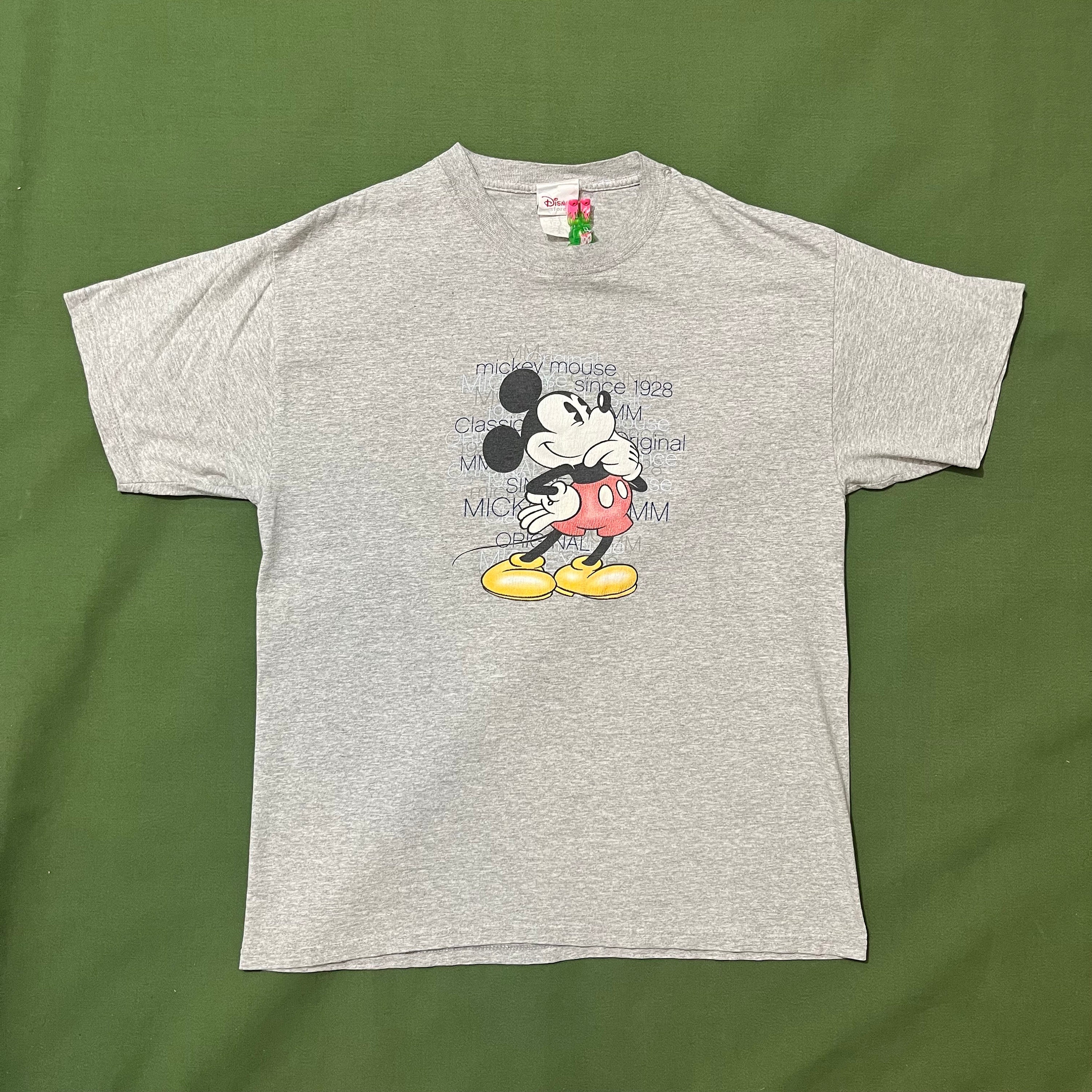 Vintage 90s Disney Mickey Mouse Graphic T-shirt Gray Large - Etsy