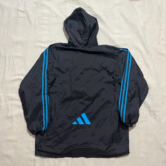 Vintage 90s Adidas Athletic Quarter Zip Pullover Windbreaker Parka