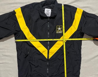 Vintage 90s 00s Y2K US Army Military Star Windbreaker Jacket Black