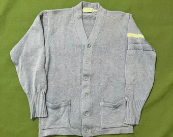 Vintage 1950s 60s Blue Cardigan Sweater - Made in California - Etsy