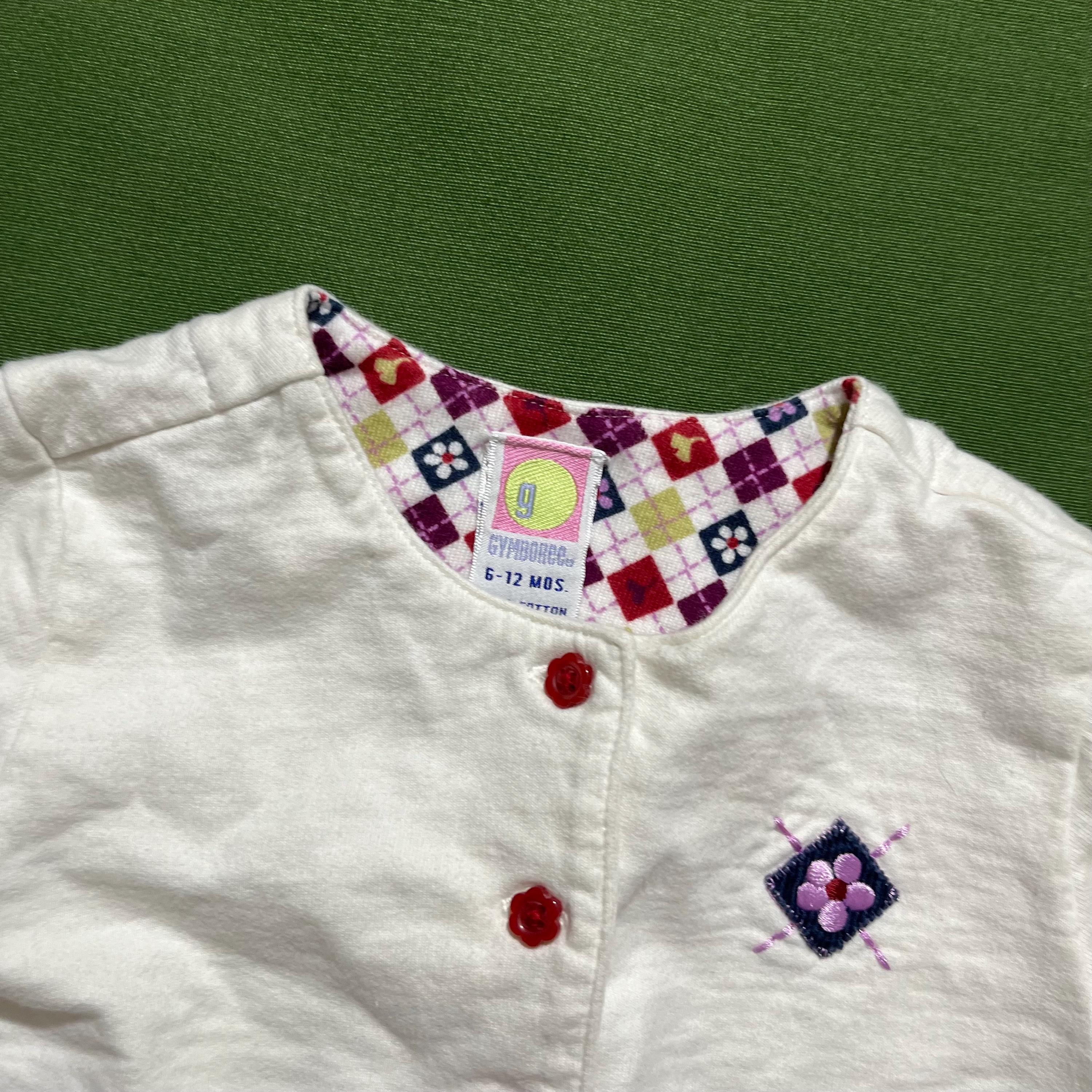 Vintage Gymboree Floral Button Down Top: Baby Toddler Y2K (6-12 
