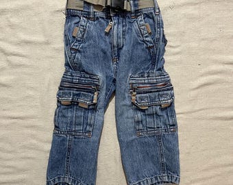 Vintage 00s Y2K Kids/youth Fubu Baggy Denim Shorts Black Size 8