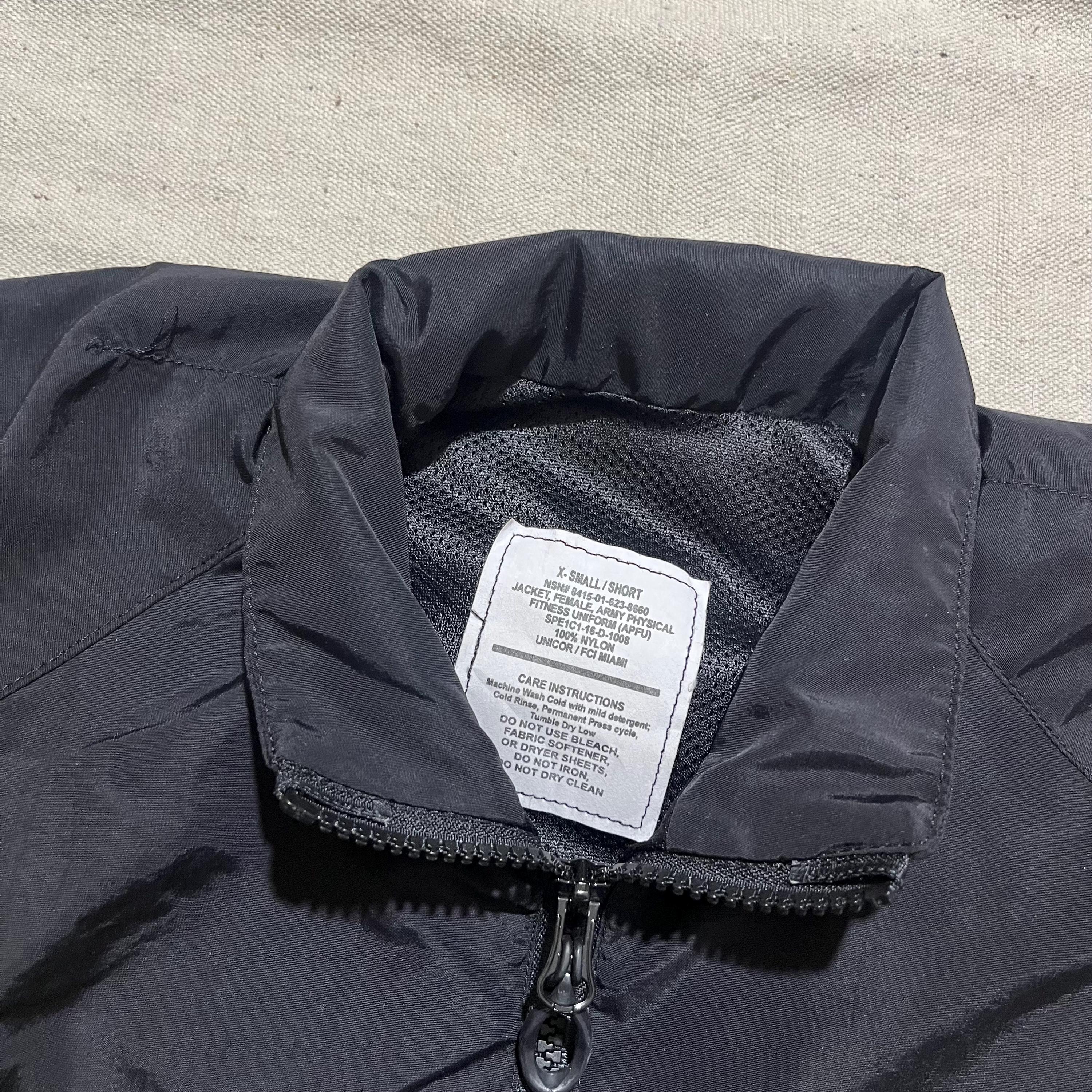 Vintage 90s 00s Y2K US Army Military Star Windbreaker Jacket Black