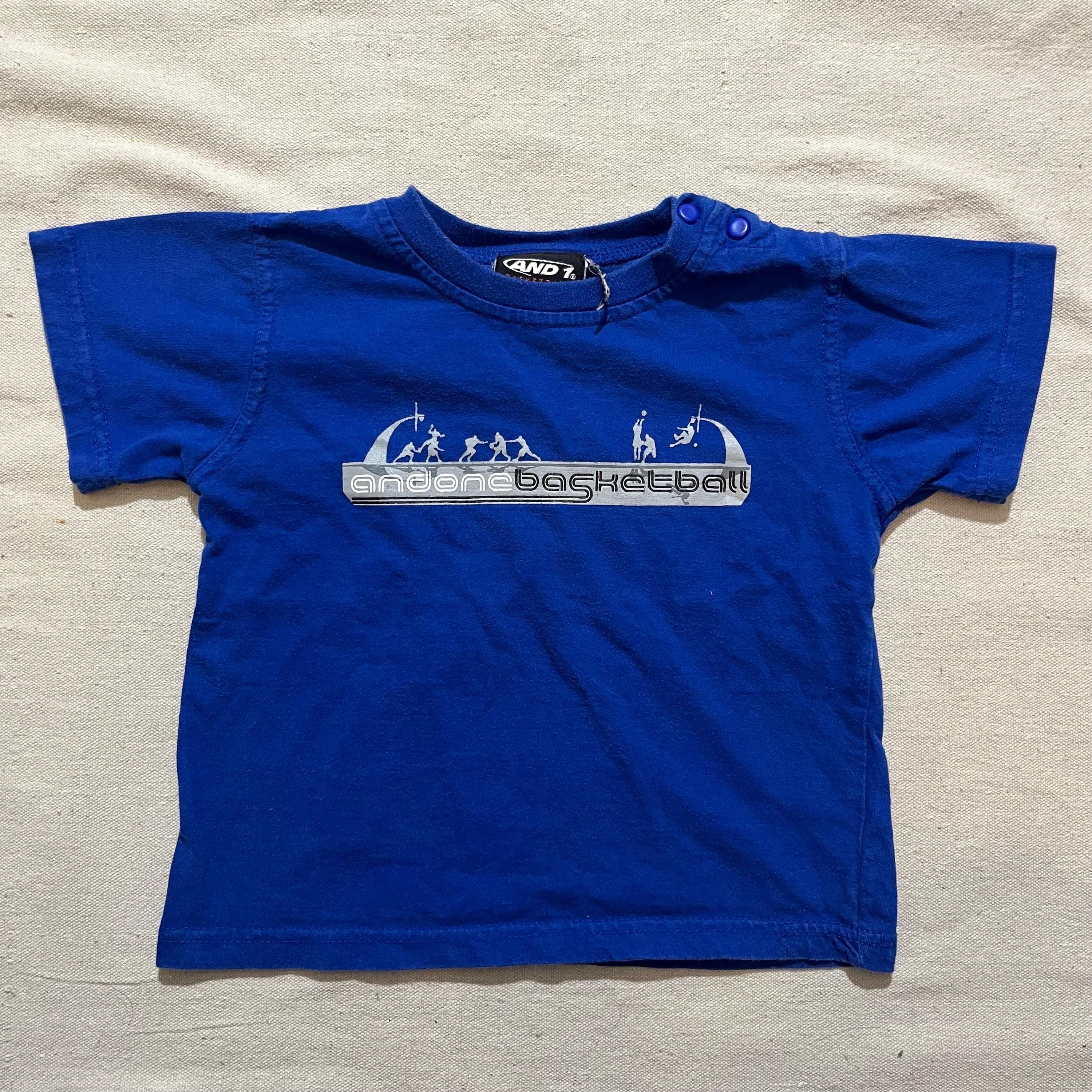Vintage And1 Basketball Graphic Tee - Y2K Kids Blue T-shirt (2T