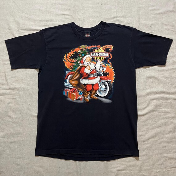 Vintage 90s Harley Davidson Milwaukee Wisconsin Christmas Santa