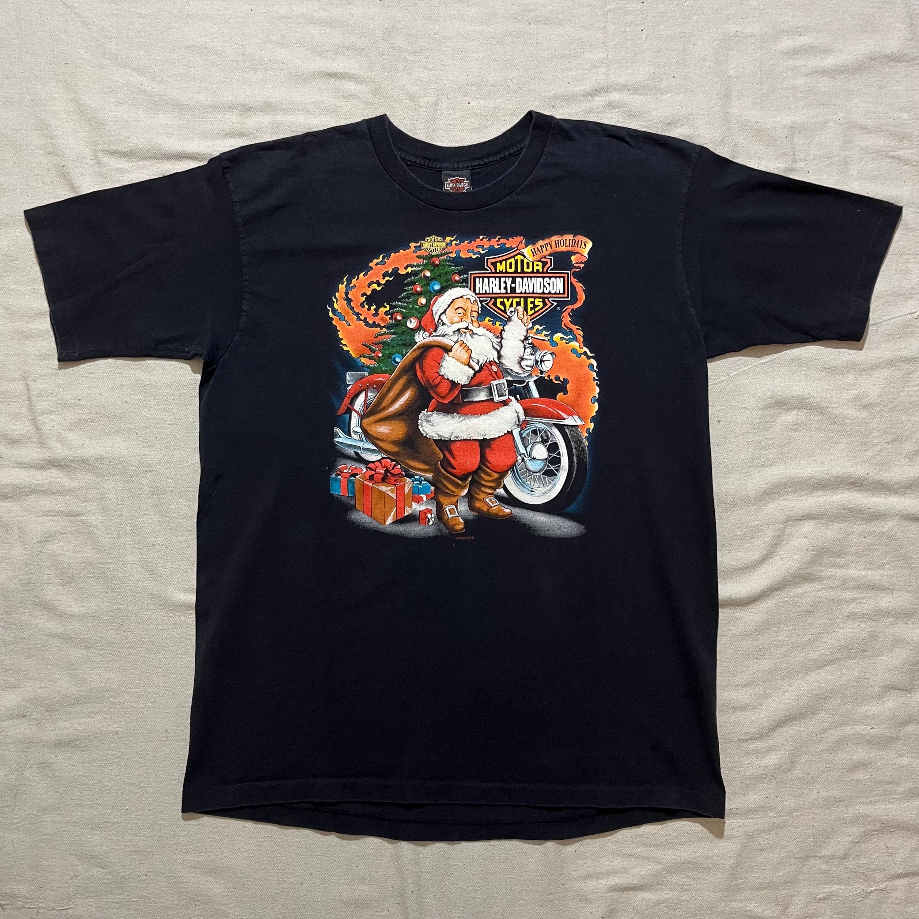 Vintage 90s Harley Davidson Milwaukee Wisconsin Christmas Santa