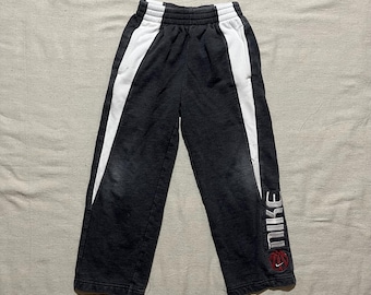Vintage 00s Y2K Kinder Jugend Nike Basketball Jogginghose Grau Größe 6