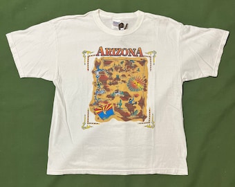 Vintage Arizona Souvenir T-Shirt: 00s Desert Graphic Tee (XL)
