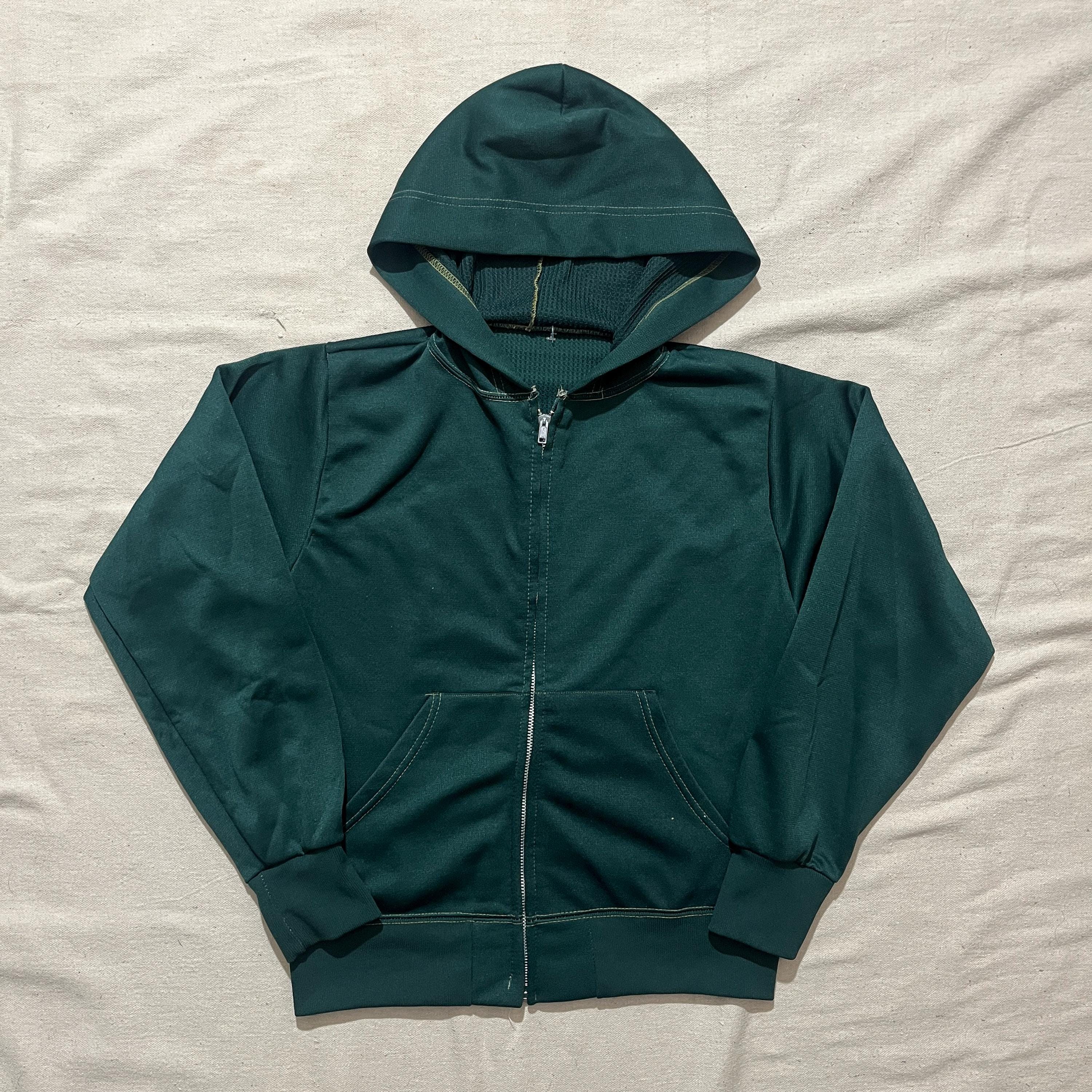 Vintage Thermal Zip up Hoodie - Etsy