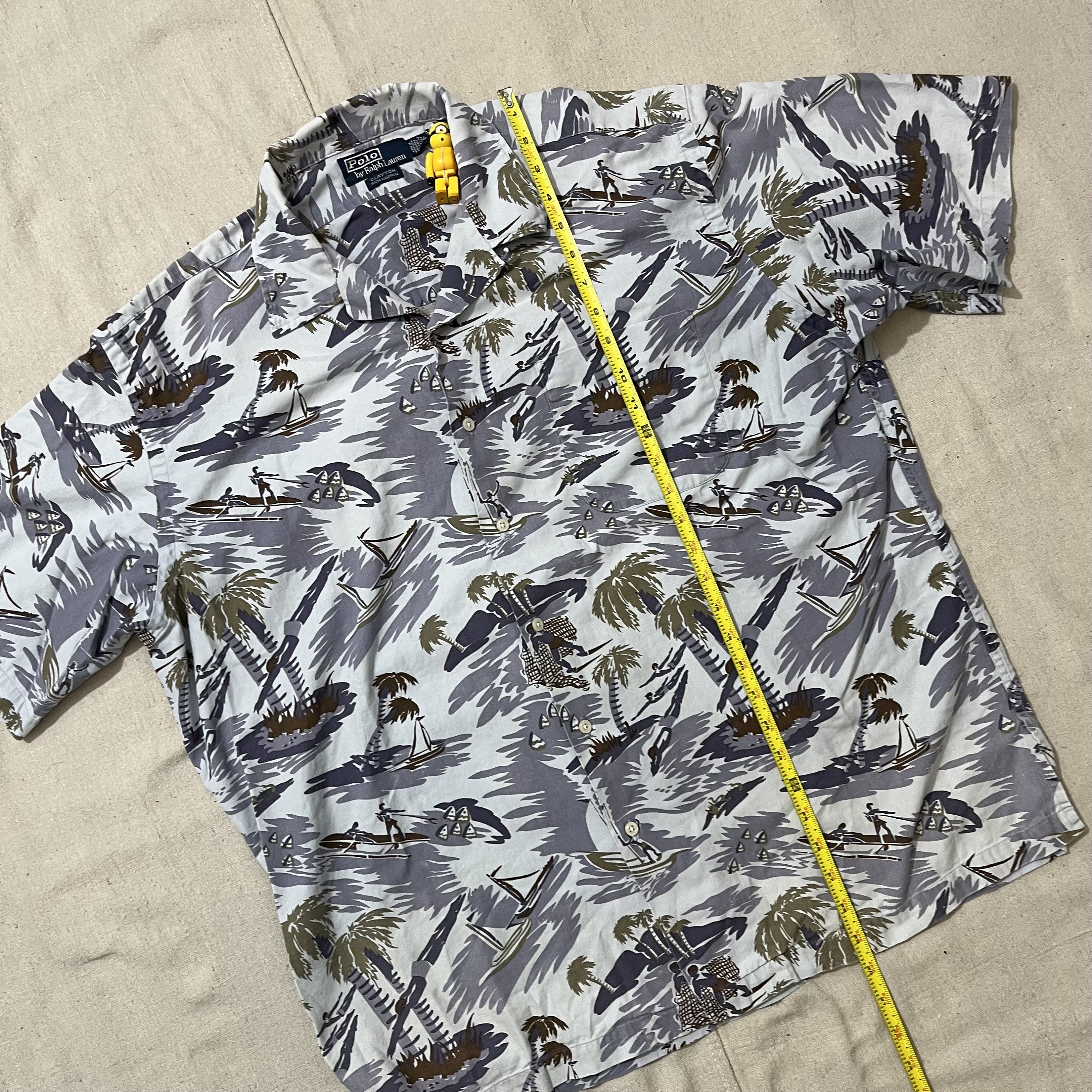 Vintage 90s Polo Ralph Lauren Loop Collar Play Button Down