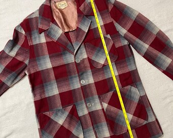 Vintage 50s/60s Chippewa Woolen Mills Flannel Plaid Jacket
