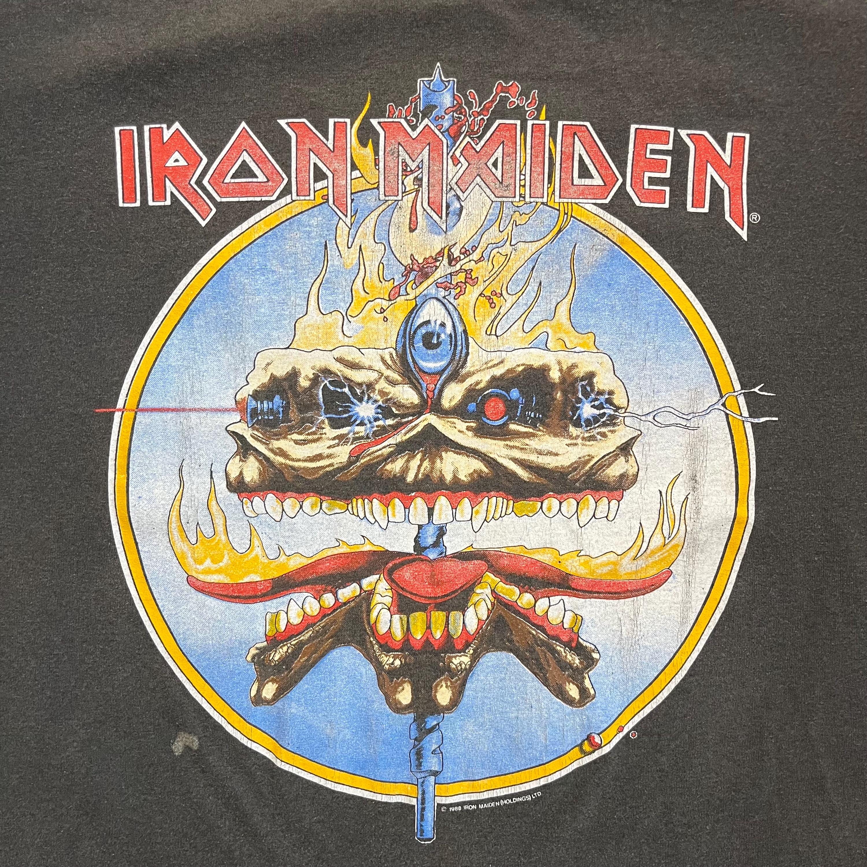 Vintage 1988 Iron Maiden Seventh Son Graphic T-shirt - Heavy Metal 