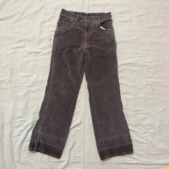 Vintage 70s Wrangler Corduroy Pants Rainbow Tag B… - image 2
