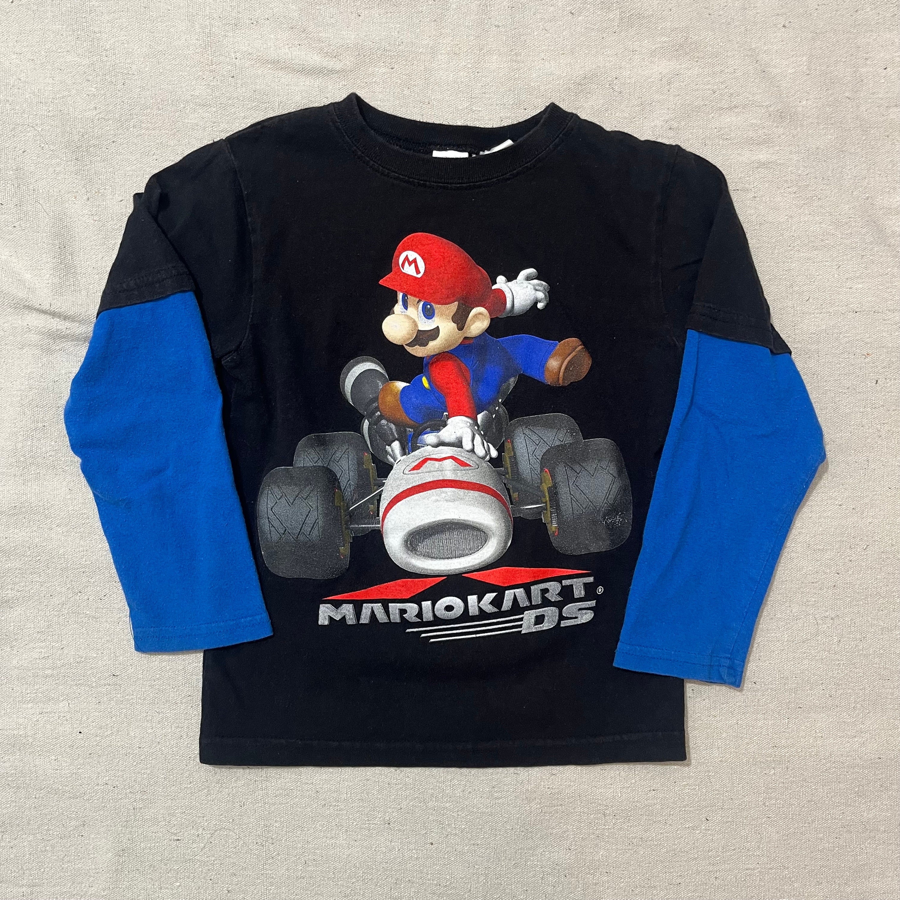 Vintage 00s Y2K Mario Kart Nintendo DS Longsleeve Graphic T-shirt 