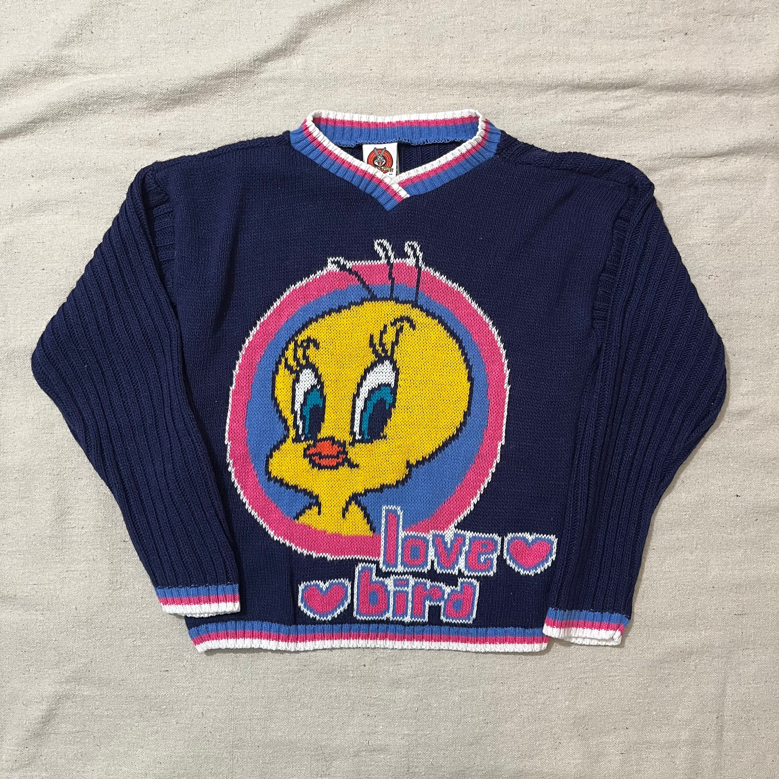 希少】vanson カウチンニット Looney Tunes Tweety 希少】vanson