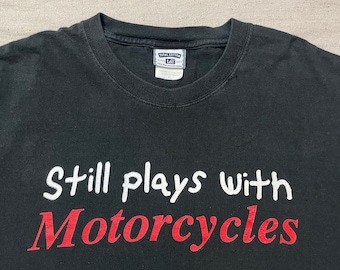 Vintage motor-T-shirt jaren 90: Harley Davidson speelt nog steeds met motorfietsen Sturgis-T-shirt XL