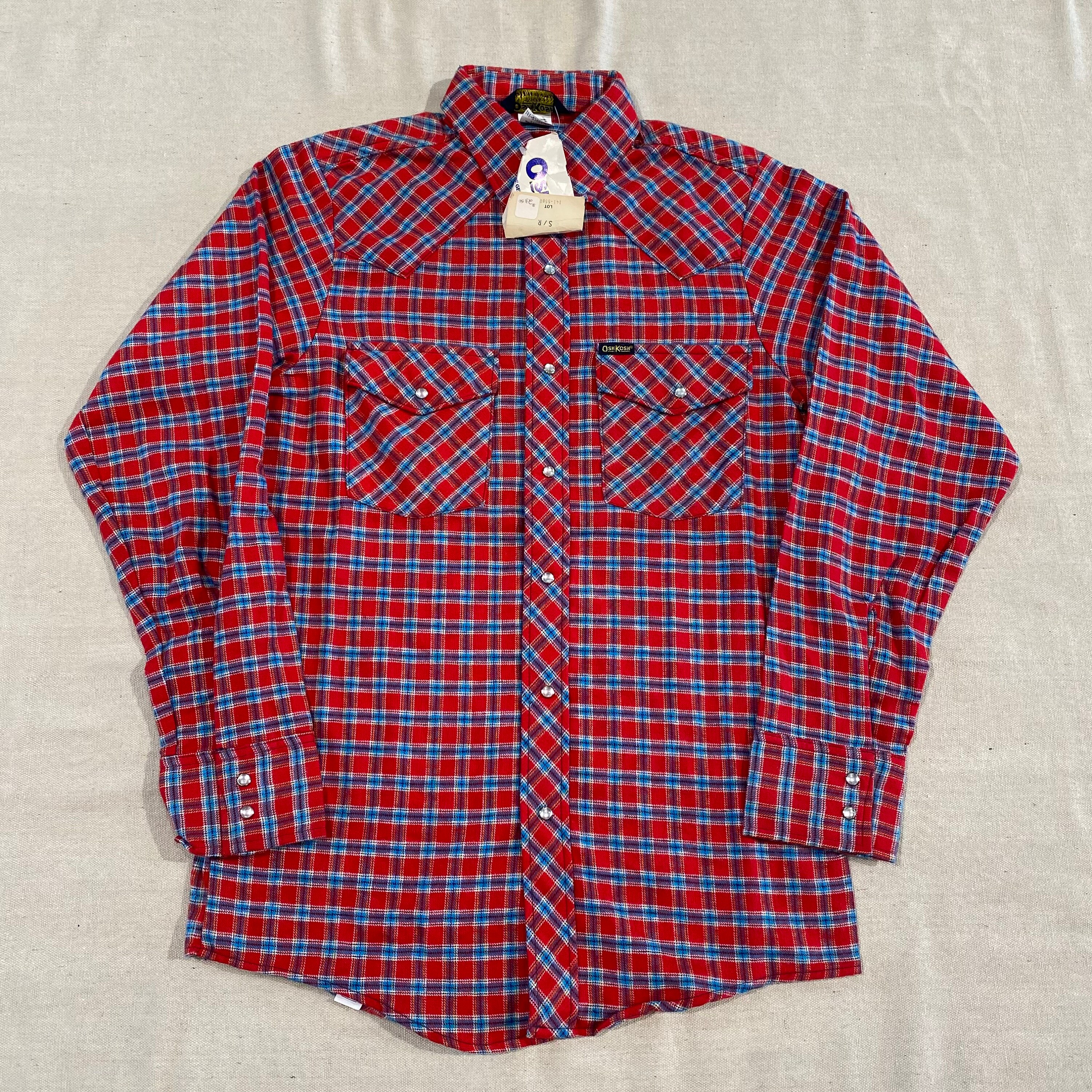 80s OSHKOSH flannel shirt （OSHKOSH 80's PLAID HEAVY FLANNEL