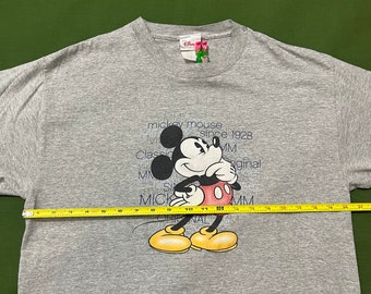 Vintage 90s Disney Mickey Mouse Graphic T-shirt Gray Large - Etsy
