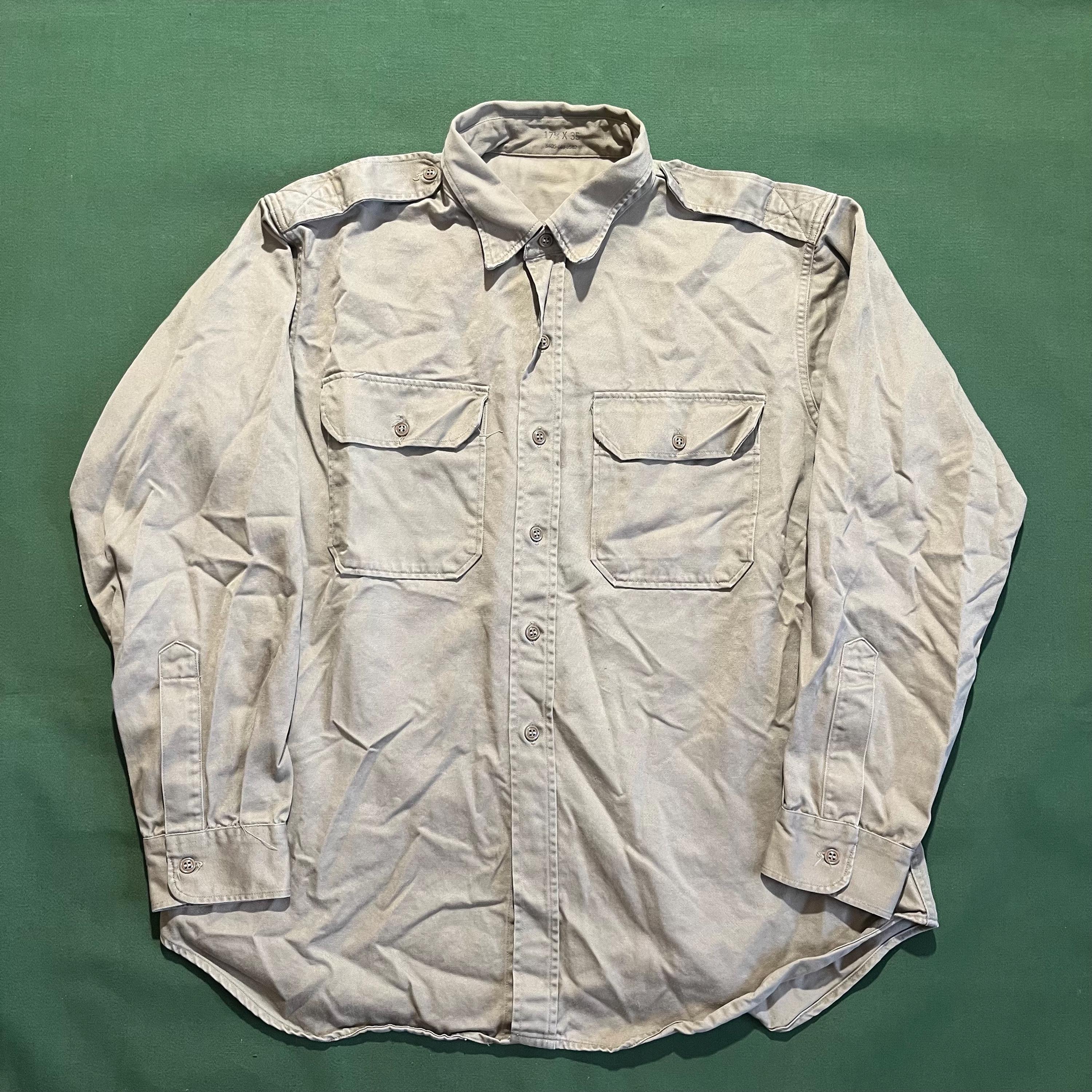 トップス [Vintage]80s military Snap Button Shirt Vintage 80s US Military Army Button Down Essential Work