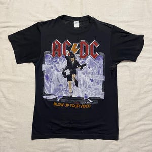 Vintage 1988 ACDC Blow Up Your Video Tour Graphic T-Shirt
