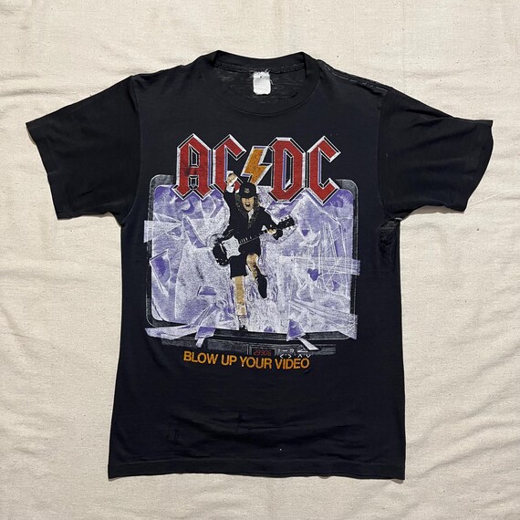 Vintage 1988 ACDC Blow Up Your Video Tour Graphic T-Shirt
