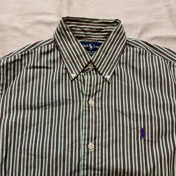 Vintage 90s Polo Ralph Lauren Striped Button Down Shirt (size 14 1