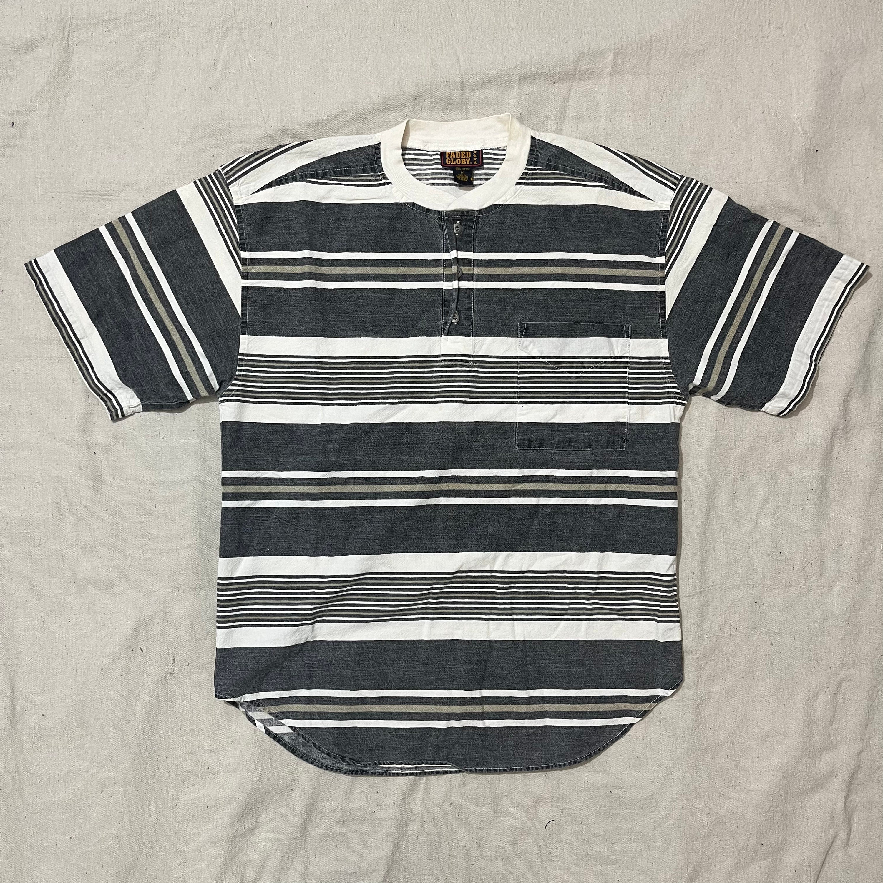 Vintage 90s Faded Glory Striped Polo Shirt Medium/large - Etsy