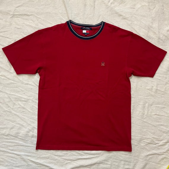 Vintage 00s Y2K Tommy Hilfiger Crest Polo TShirt … - image 1