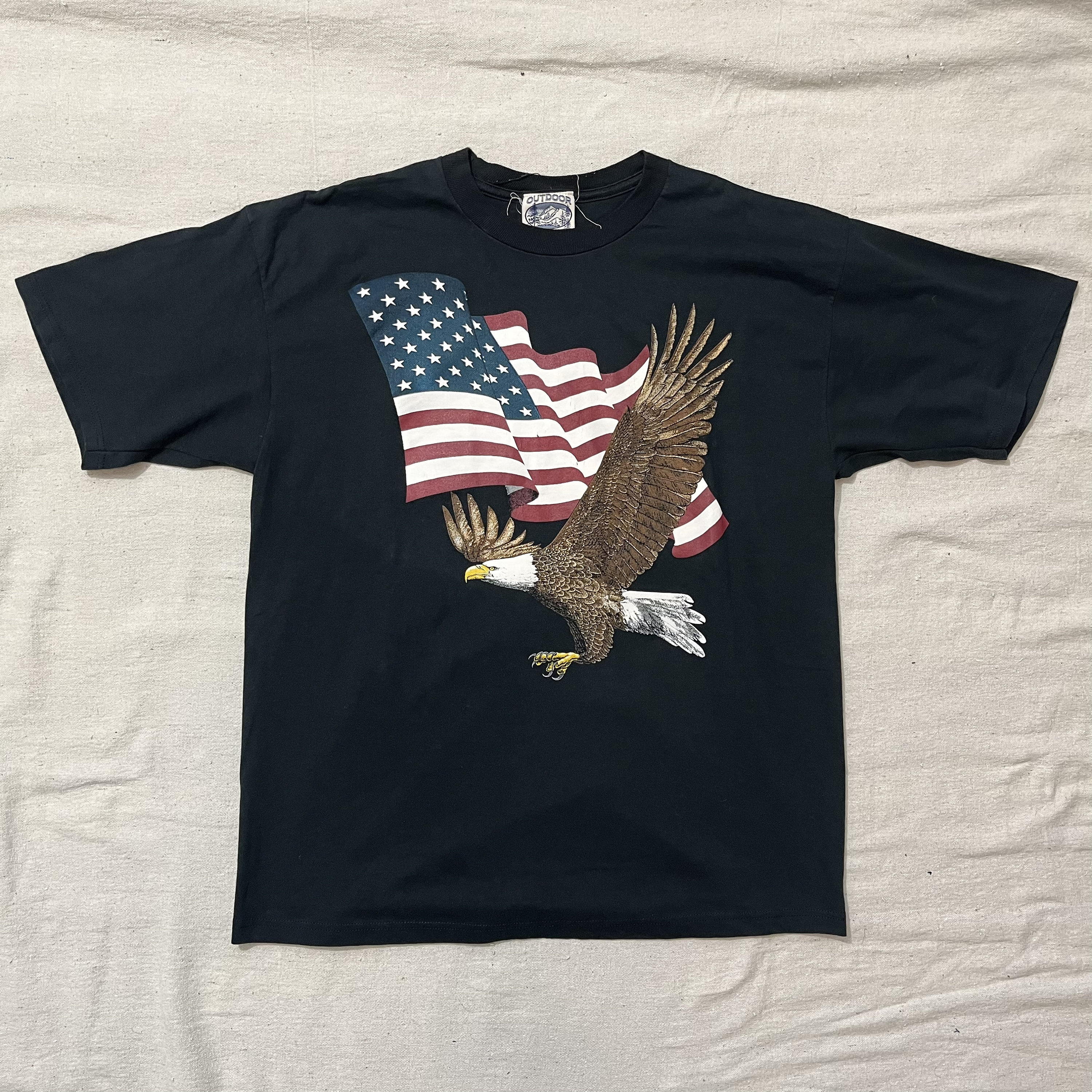 Vintage 90s American Flag Bald Eagle Outdoor Gear Nature Animal