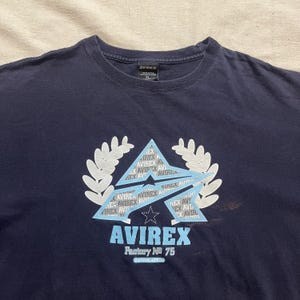 Vintage 00s Y2K Avirex Star Logo Graphic T-shirt Blue XL - Etsy