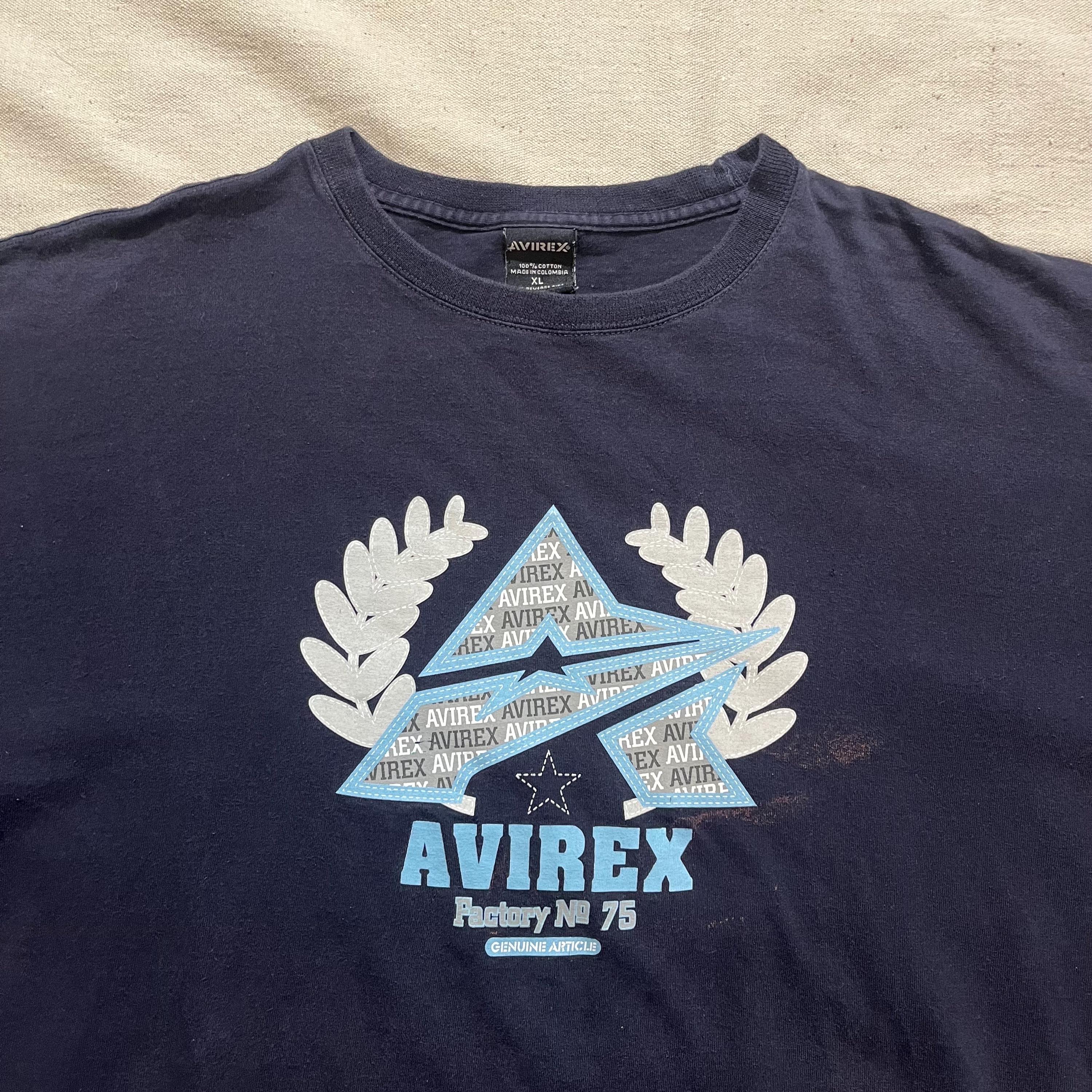 Vintage 00s Y2K Avirex Star Logo Graphic T-shirt Blue XL - Etsy