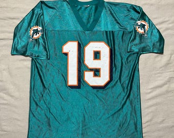 Vintage jaren 00 Y2K NFL Miami Dolphins Brandon Marshall voetbalshirt maat XL