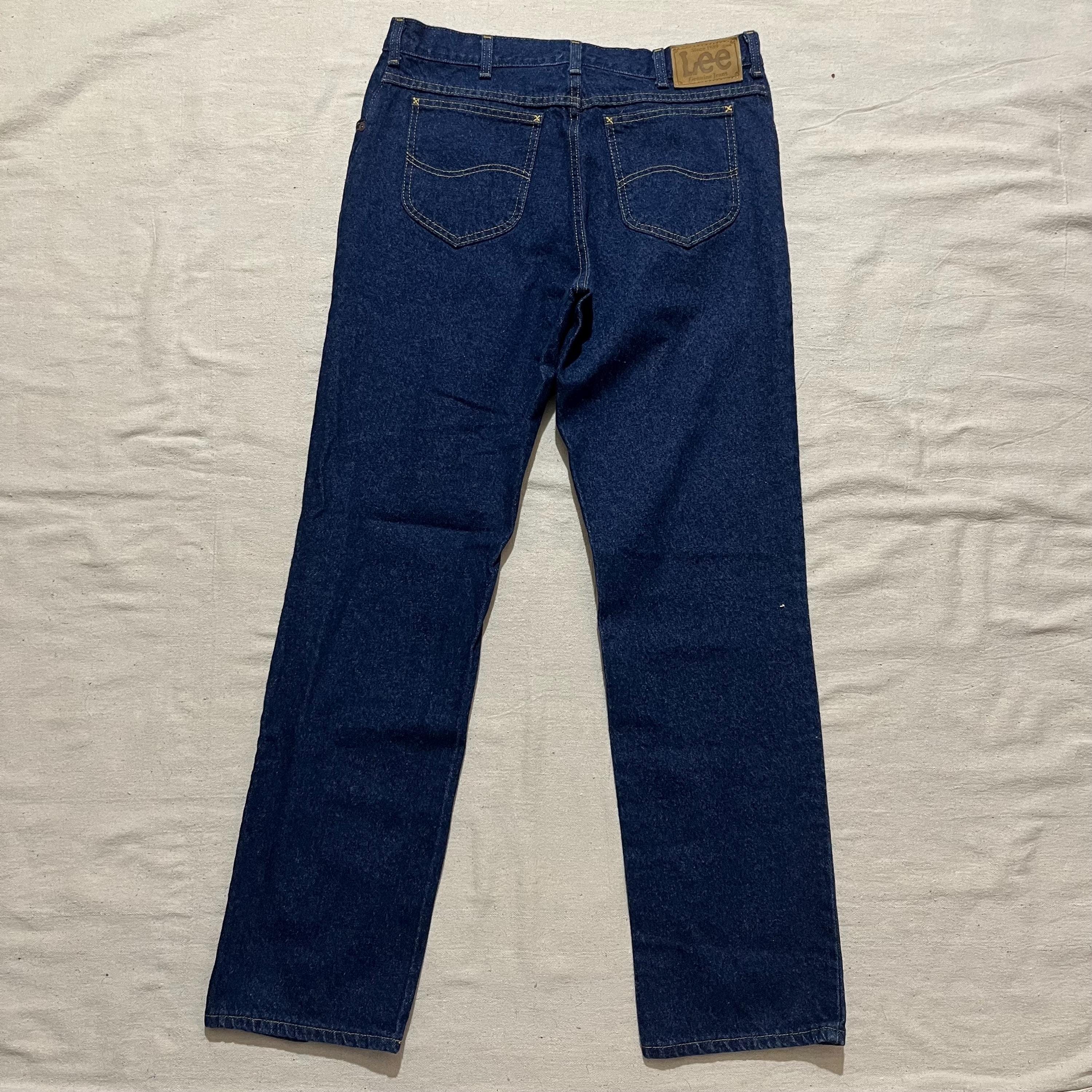 Vintage 80s/90s Lee Denim Jeans Blue Size 35x32 - Etsy