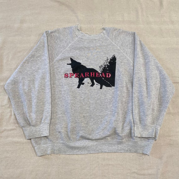 Vintage 90s Spearhead Wisconsin Camping Crewneck Sweatshirt 3XL
