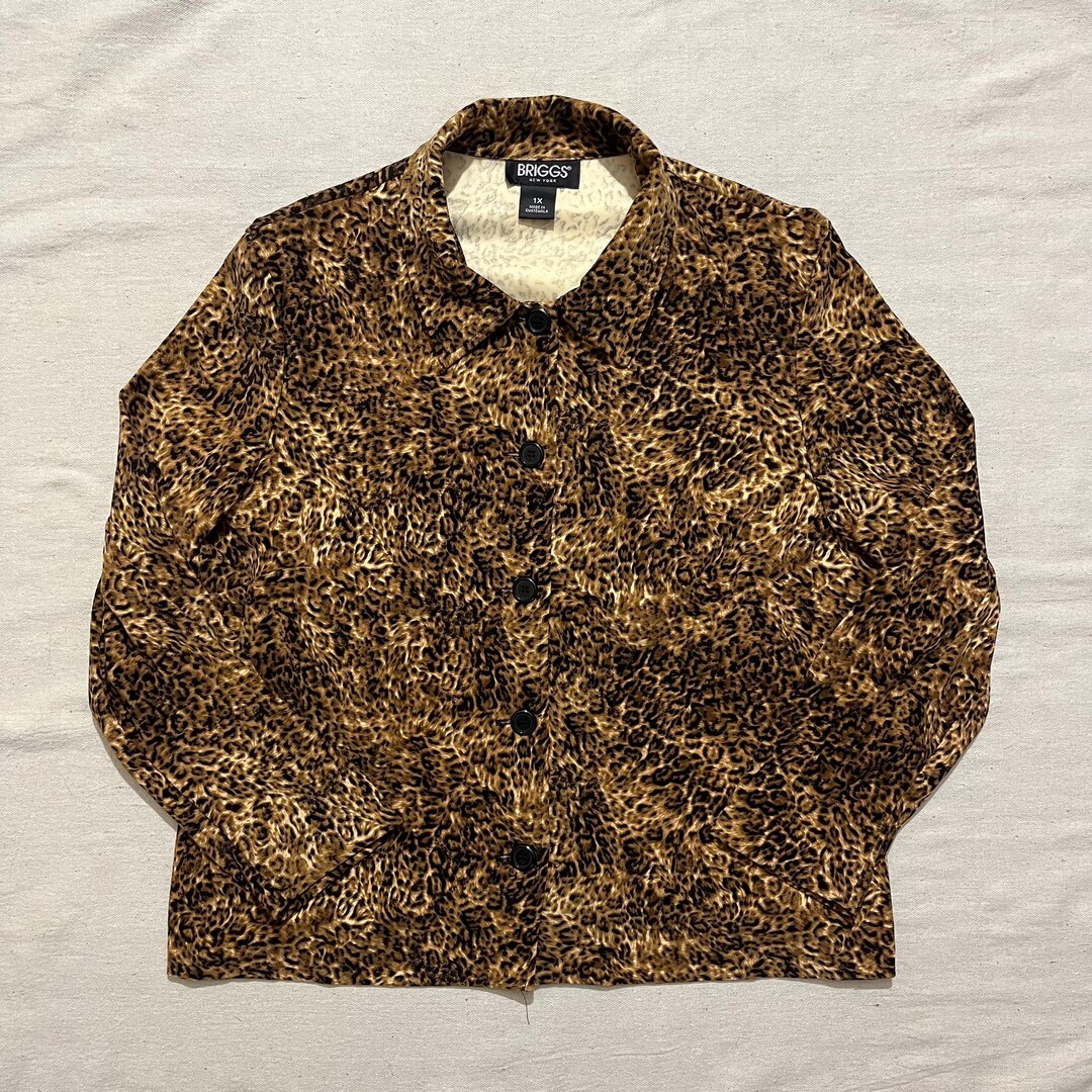 Vintage 00s Y2K Women's/femme Briggs New York Cheetah Print
