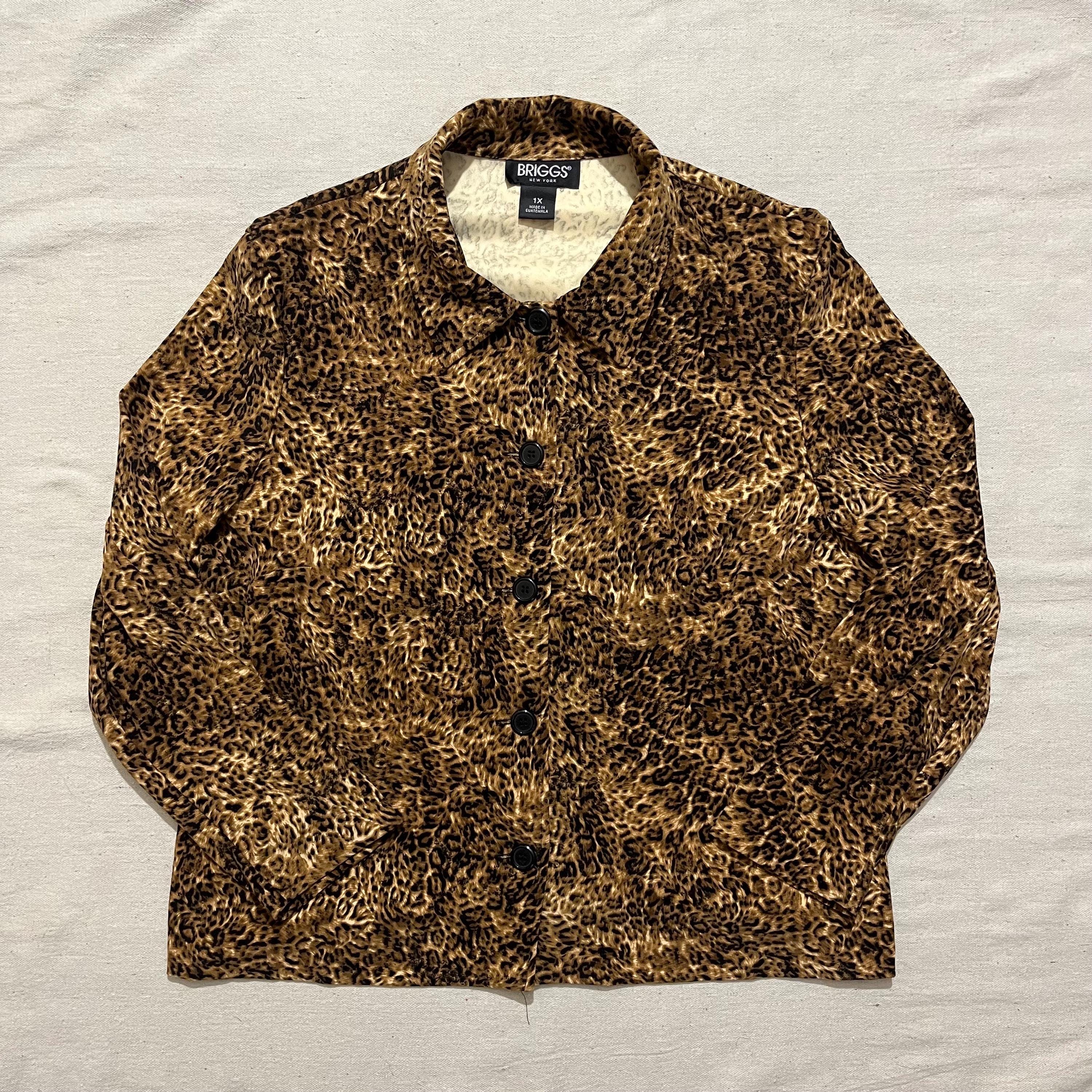 Vintage 00s Y2K Women's/femme Briggs New York Cheetah Print