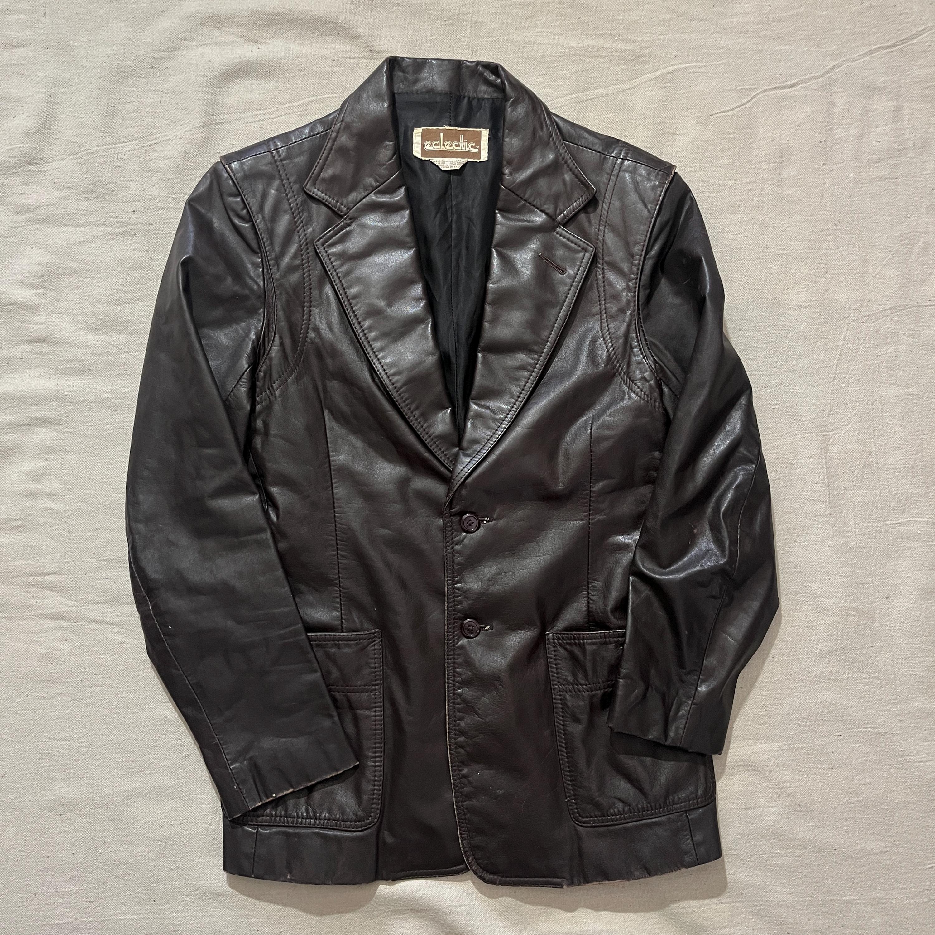 1990s Leather Blazer - Etsy