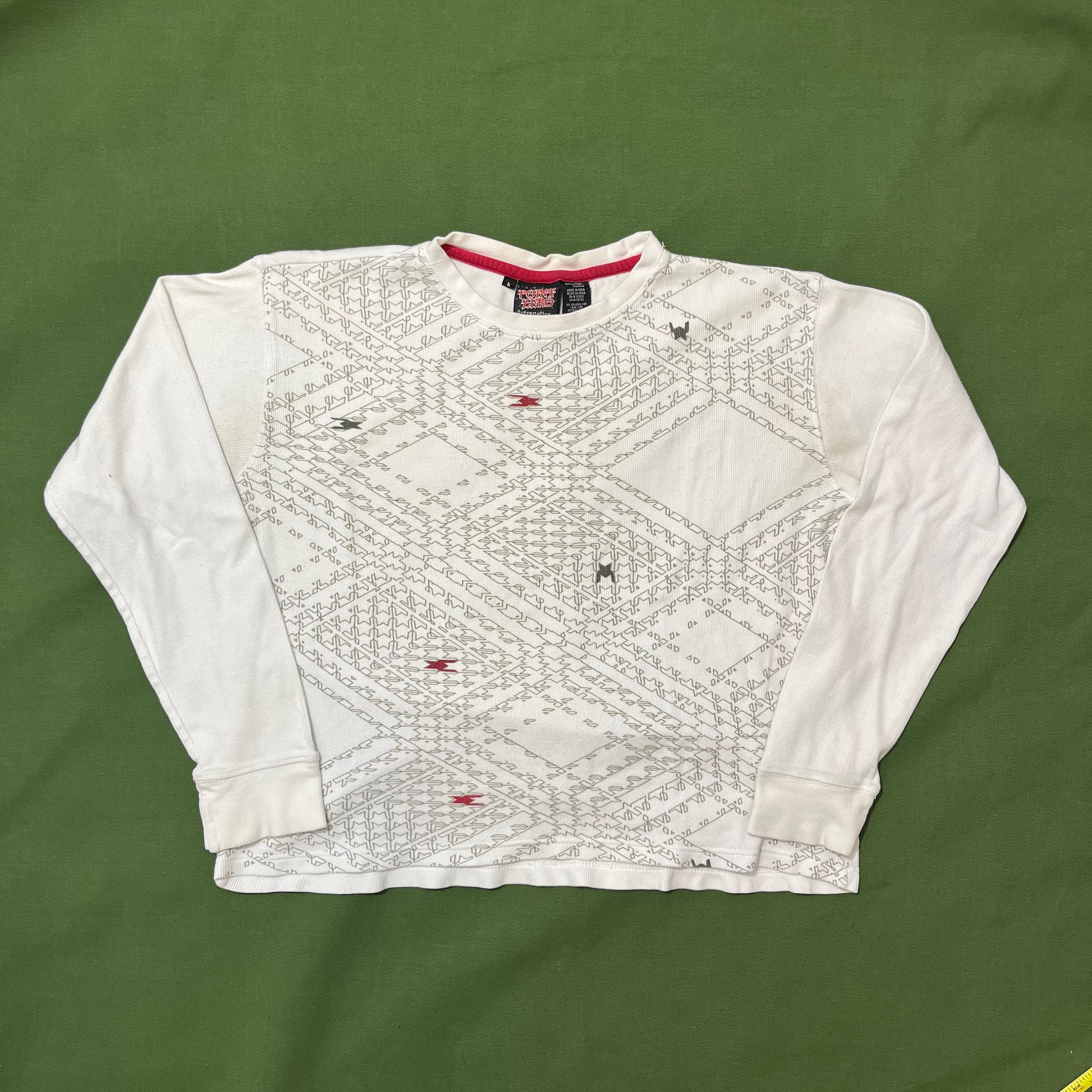 Vintage 00s Y2K Point Zero Alternative Skate Thermal Longsleeve